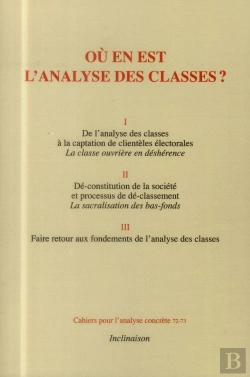 Bertrand.pt - Ou En Est L'Analyse Des Classes?