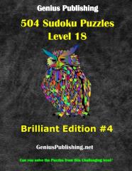 Over 500 Sudoku Puzzles Difficulty Level 18 Brilliant Edition #4