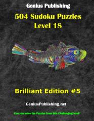 Over 500 Sudoku Puzzles Difficulty Level 18 Brilliant Edition #5