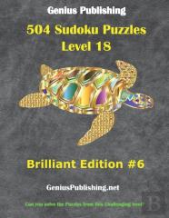 Over 500 Sudoku Puzzles Difficulty Level 18 Brilliant Edition #6