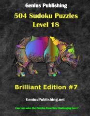 Over 500 Sudoku Puzzles Difficulty Level 18 Brilliant Edition #7