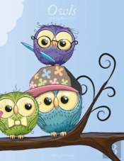 Owls Coloring Book 1 & 2