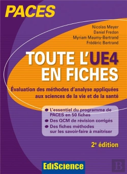 Bertrand.pt - Paces ; Toute L'Ue4 En Fiches ; Biostatistiques (2e Édition)