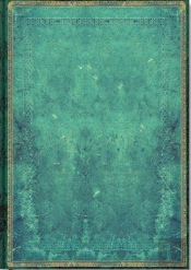 Pacific Blue (Old Leather Collection) Midi Lined Softcover Flexi Journal (Elastic Band Closure)