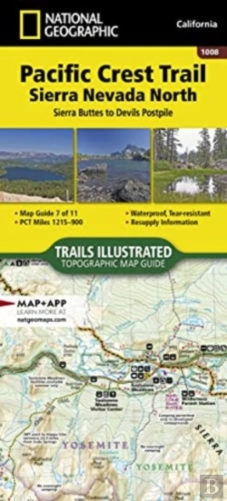 Bertrand.pt - Pacific Crest Trail: Sierra Nevada North Map (Sierra Buttes To Devil'S Postpile)