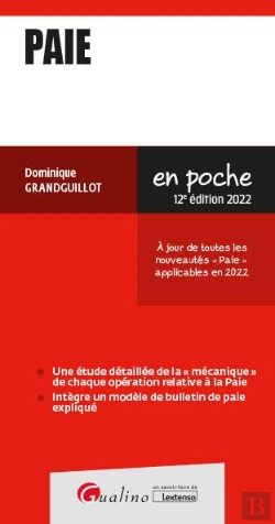 Bertrand.pt - Paie 12eme Edition - A Jour De Toutes Les Nouveautes  Paie  Applicables En 2022 12e Ed.