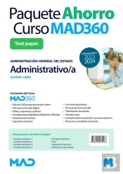 Paquete Ahorro Curso Mad360 Y Libros Papel Oposiciones Admin