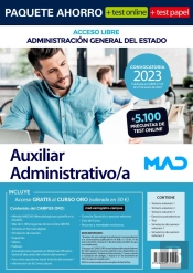Paquete Ahorro + Test Papel Auxiliar Administrativo/A Admini