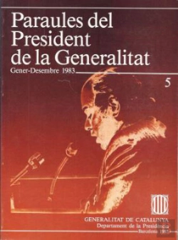 Bertrand.pt - Paraules Del President De La Generalitat. Gener - Desembre 1983