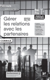 Parcours Interactifs : Gérer Les Relations Avec Les Partenaires ; Terminale Bac Pro Agora ; Corrigé
