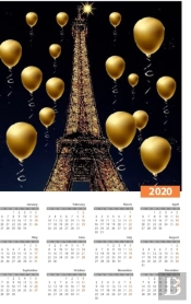 Paris Eiffel Tower 2020 Calendar Creativ