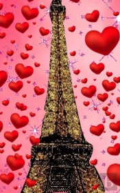 Paris  Eiffel Tower Glitter Glitter   Red Hearts  Creative Blank Journal Sir Michael Designer Edition