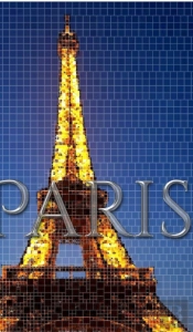 Paris Eiffel Tower Mosaic  Creative Blank Journal Sir Michael Huhn Designer Edition