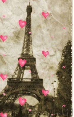 Bertrand.pt - Paris Eiffel Tower  Pink Hearts Vintage Creative Blank  Page Journal