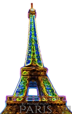 Bertrand.pt - Paris Eiifel Tower Neon Bling Creative Blank Journal