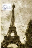 Paris France  Eiffel Tower Vintage Creative Blank Journal