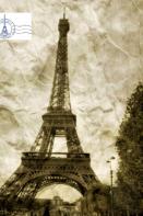Paris France  Eiffel Tower Vintage Creative Blank Journal