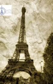 Paris France  Eiffel Tower Vintage Creative Blank Journal