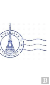 Paris France Postage Stamp Creative  Blank Page Journal