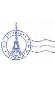 Paris France Postage Stamp Creative  Blank Page Journal