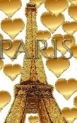 Paris Gold  Glitter Hearts  Eiffel Tower Creative Blank Journal