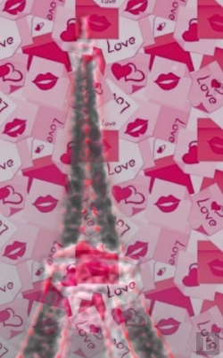 Bertrand.pt - Paris Love Lips Eiffel Tower Creative Blank Journal