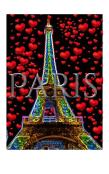 Paris Neon  Red Hearts Eiffel Tower  Creative Blank   Journal Valentine'S  Edition