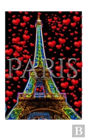 Paris Neon  Red Hearts Eiffel Tower  Creative Blank   Journal Valentine'S  Edition