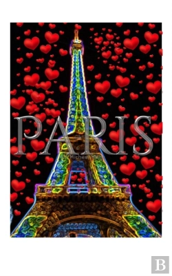 Bertrand.pt - Paris Neon  Red Hearts Eiffel Tower  Creative Blank   Journal Valentine'S  Edition