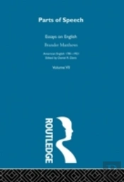 Parts Of Speech:Essays English
