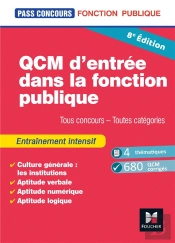 Pass'Concours - Qcm D'Entree Dans La Fonction Publique - Revision Et Entrainement 8e Edition