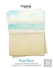 Pastel Beach Stationery Paper