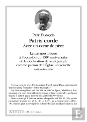 Patris Corde ; Lettre Apostolique Avec Un Coeur De Père