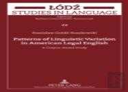 Patterns Of Linguistic Variation In American Legal English