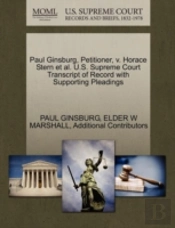 Paul Ginsburg, Petitioner, V. Horace Stern Et Al. U.S. Supreme Court Transcript Of Record With Supporting Pleadings