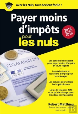 Bertrand.pt - Payer Moins D'Impots 2018-2019 Pour Les Nuls Poche