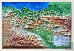 Bertrand.pt - Pays Basque - Euskal Herria - Carte En Relief Du Pays Basque