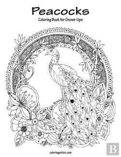 Bertrand.pt - Peacocks Coloring Book For Grown-Ups 1