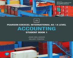 Pearson Edexcel International As/A Level Accounting Student Book 1