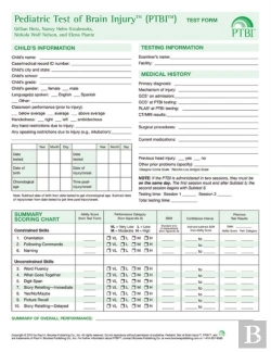 Bertrand.pt - Pediatric Test Of Brain Injury  (Ptbi)