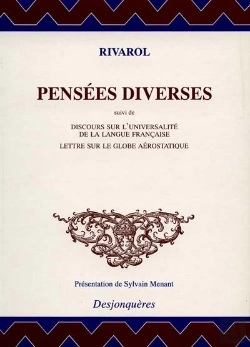 Bertrand.pt - Pensées Diverses ; Discours Sur L'Universalité De La Langue Française ; Lettres Sur Le Globe Aérostatique