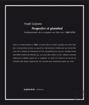 Perspective Et Geometral - Problematisation De La Sculpture Aux Etats-Unis (1966-1973)