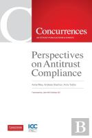 Perspectives On Antitrust Compliance