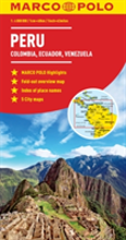 Peru, Colombia, Venezuela South America Marco Polo Map (Ecuador, Guyana, Suriname)