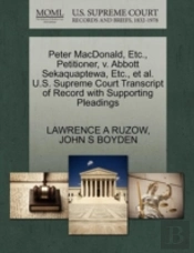 Peter Macdonald, Etc., Petitioner, V. Abbott Sekaquaptewa, Etc., Et Al. U.S. Supreme Court Transcript Of Record With Supporting Pleadings