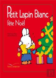 Petit Lapin Blanc Fête Noël