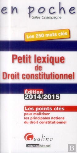 Bertrand.pt - Petit Lexique De Droit Constitutionnel, 2eme Edition