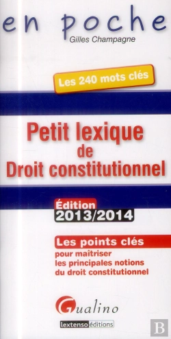 Bertrand.pt - Petit Lexique De Droit Constitutionnel