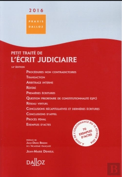 Bertrand.pt - Petit Traité De L'Écrit Judiciaire (Édition 2016)