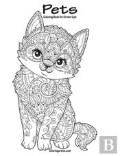 Pets Coloring Book For Grown-Ups